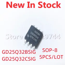 5PCS High - Quality 32Mbit SOP - 8 SMD Memory IC Chip - New Original, In Stock (GD25Q32CSIG)