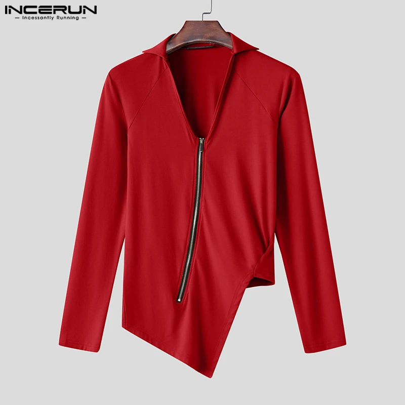 INCERUN بلايز النمط الأمريكي موضة الرجال العميق ال...