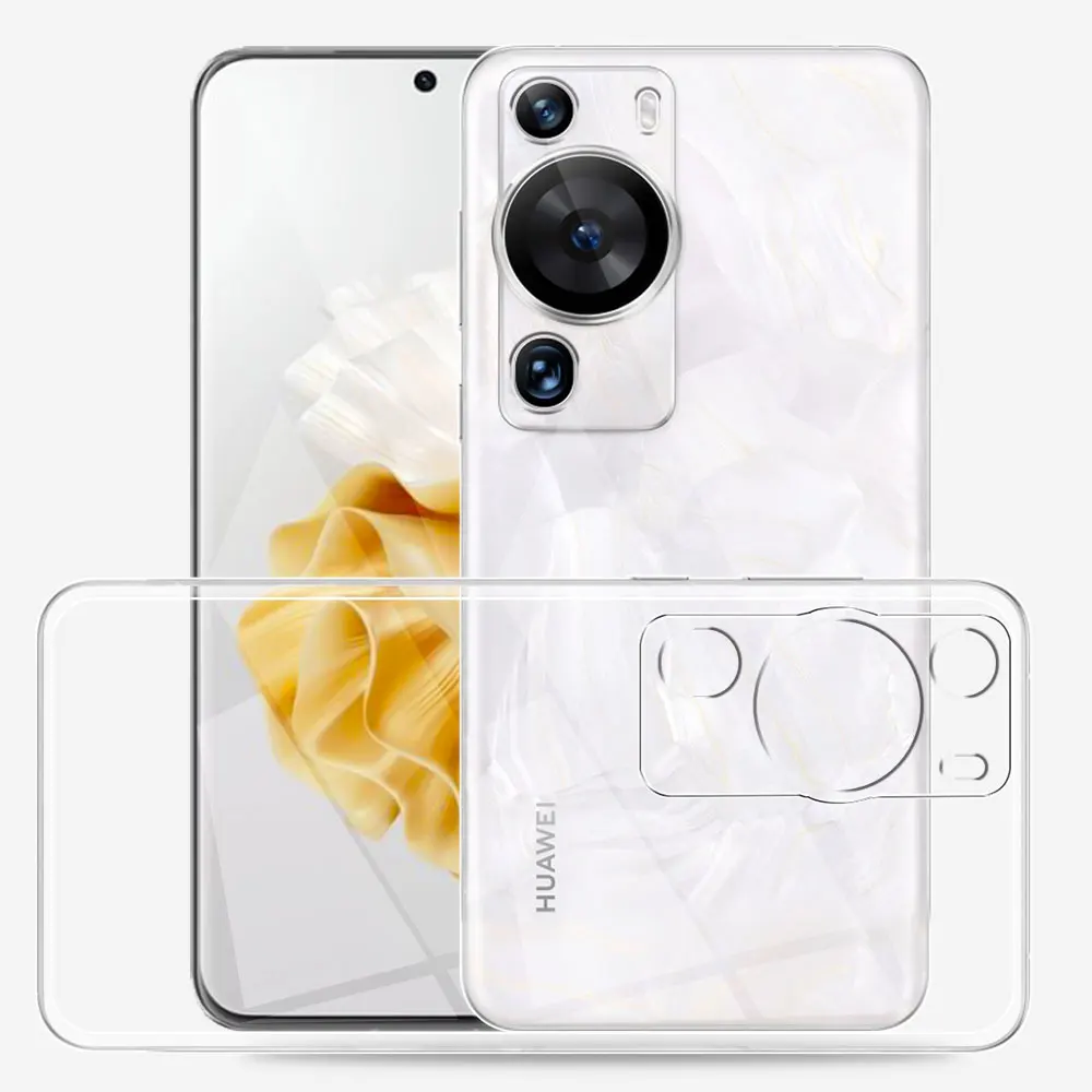 Ultra Thin Clear Silicone Case - Soft TPU Protective Cover for Huawei P60 Pro (6.67)