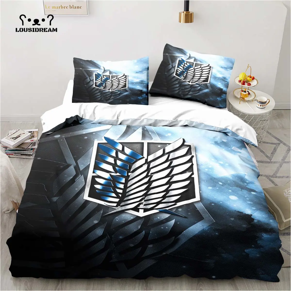 

Calssic Anime Attack on Titan Investigation Team King Twin Double Child Bedding Set Microfiber or Polyester Duvet Cover Set