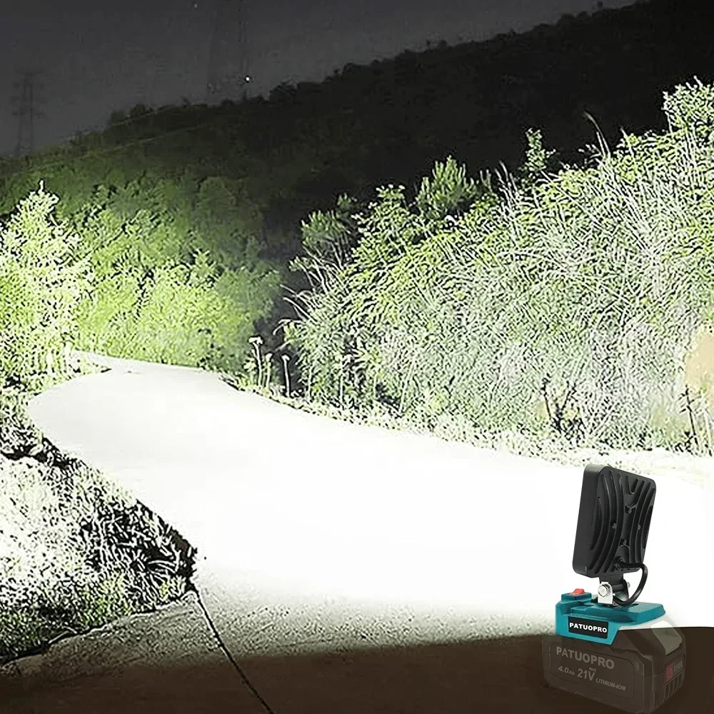 Portable Work Light-180&deg; Adjustment Electric Cordless LED Work Light 53 LED Beads For Makita 18V Battery