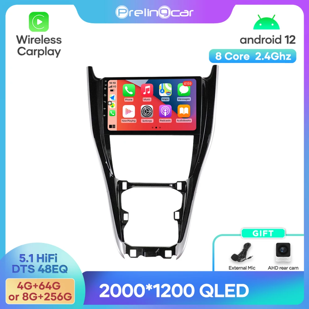 Android 12 DTS Sound For Toyota Harrier 2013 2014 2020 Years Navigation