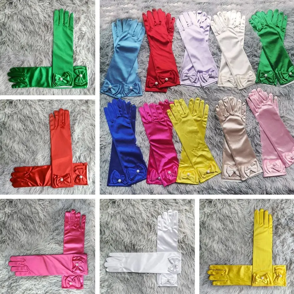 Polyester Princess Dance Performance Gloves for Kids