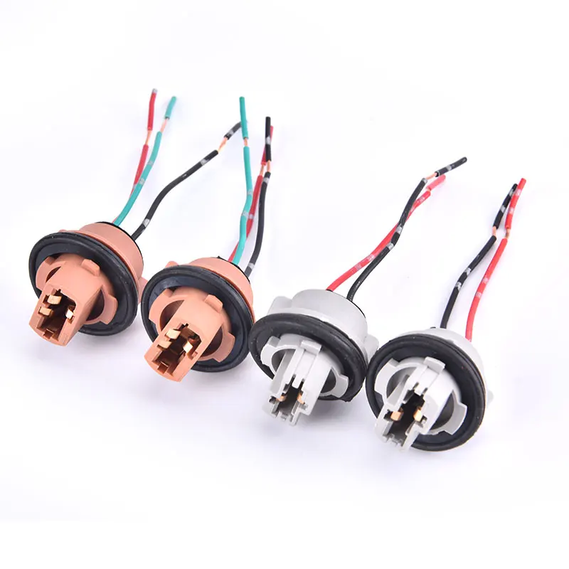 2Pcs T20 7440 7443 LED bulb holder LED socket adapter connector parking side light lamp Wiring Harness adaptor Socket led lamp bulb base,light holder,lamp holder,light bulb socket,socket connector plug adapter