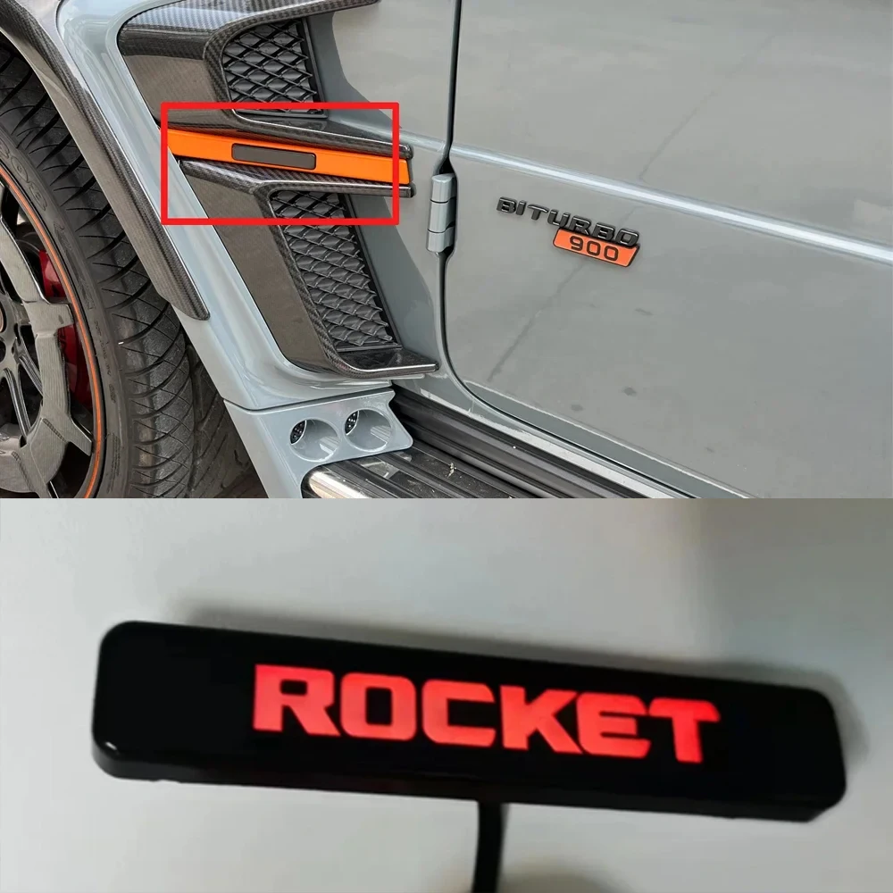 BRABUS 로고 라이트용 문짝 사이드 배지, BRABUS 펜더 라이트, BRABUS 메르세데스 벤츠 로켓 W464 W463 G63 G65 G55 G800 용 사이드 램프