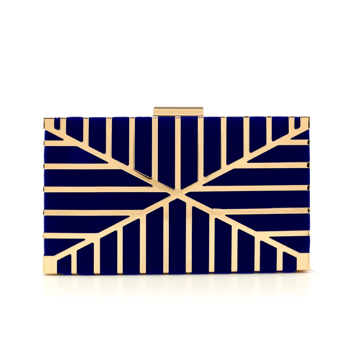 Green Glitter Metal Evening Clutch Bag with Chain for Women