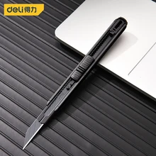  Deli Portable Tools 9/18mm Self-locking Utility Knife Wallpaper Pocket Unboxing Knives Paper Cutter Office Stationery Supplies 
