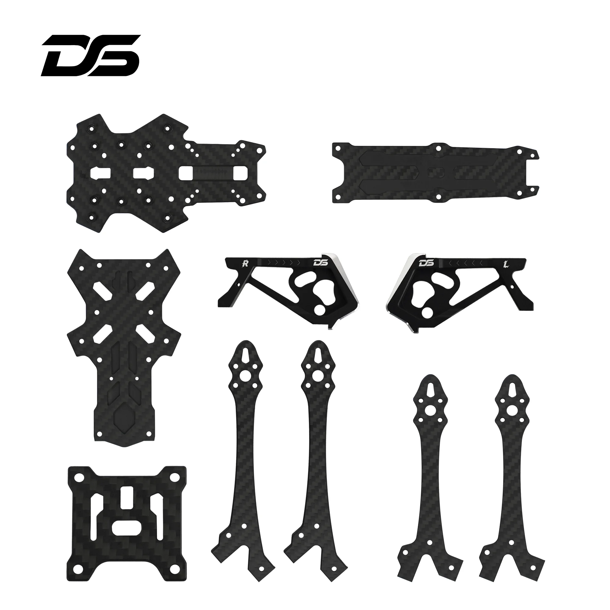 DeepSpace SEEKER5 5 FPV DC/XL Frame Replacement Parts for CNC Camera Side Plate/middle plate/top plate/bottom plate/arms