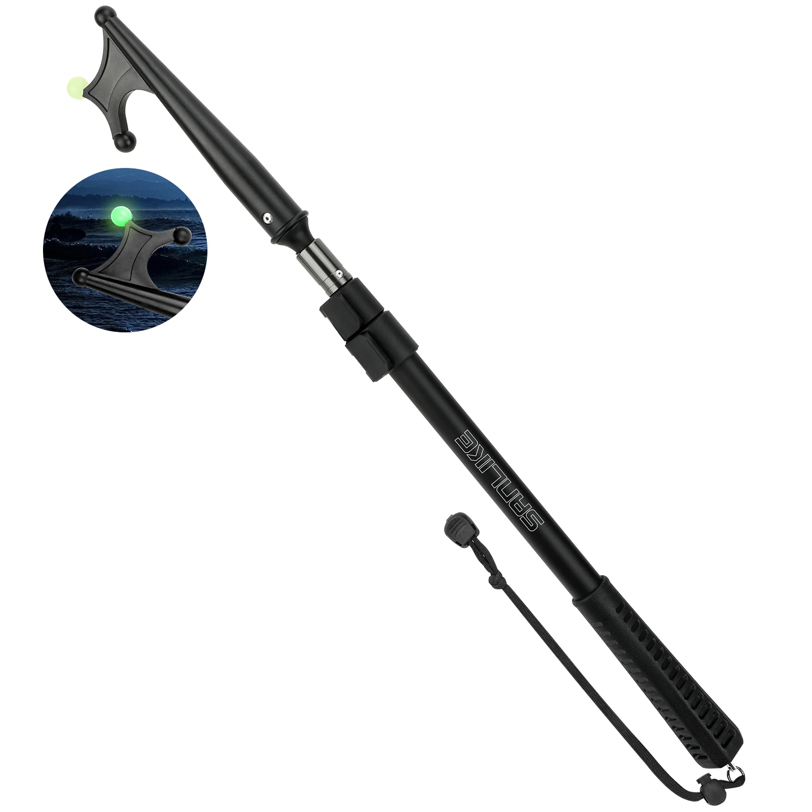 Description Picture 3 of itemSANLIKE Telescopic Boat Hook Floating Durable Rust-Resistant with Luminous Bead Push Pole Boats Accessory For Fishing Kayak