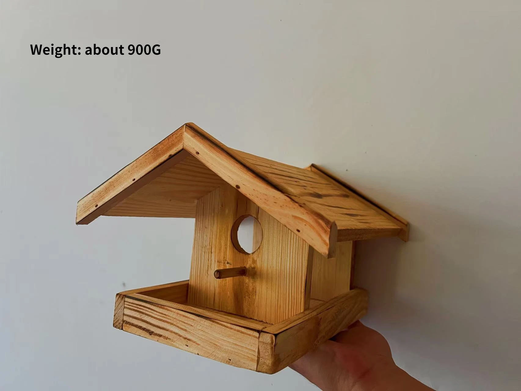 Maison d'oiseau en bois naturel fait à la main, nichoir, décoration de  jardin, 6 trous - AliExpress