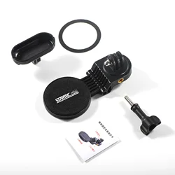 Magnetic Multifunctional Foldable Tabletop Car Mount with Adjustable Angles - Black color
