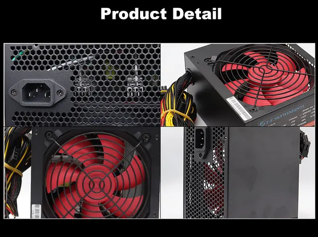 Alimentation ATX pour ordinateur de bureau, sources PC, 500W, 600W, 700W,  800W - AliExpress