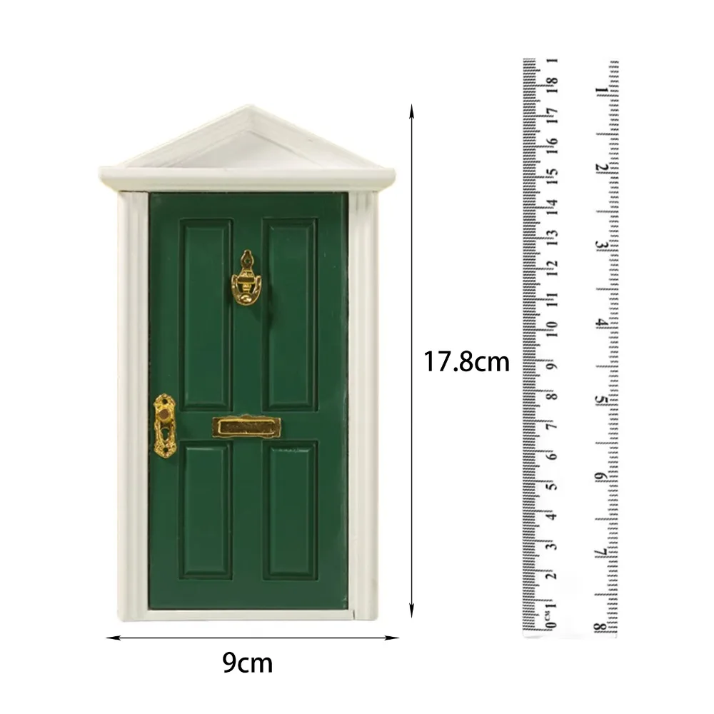 Miniature Wood Elf Door Tooth Fairy Door Mini House Accessories Pretend Play Toy Gift for Kids Furniture Simulation Miniatures miniature figurines miniature house kit