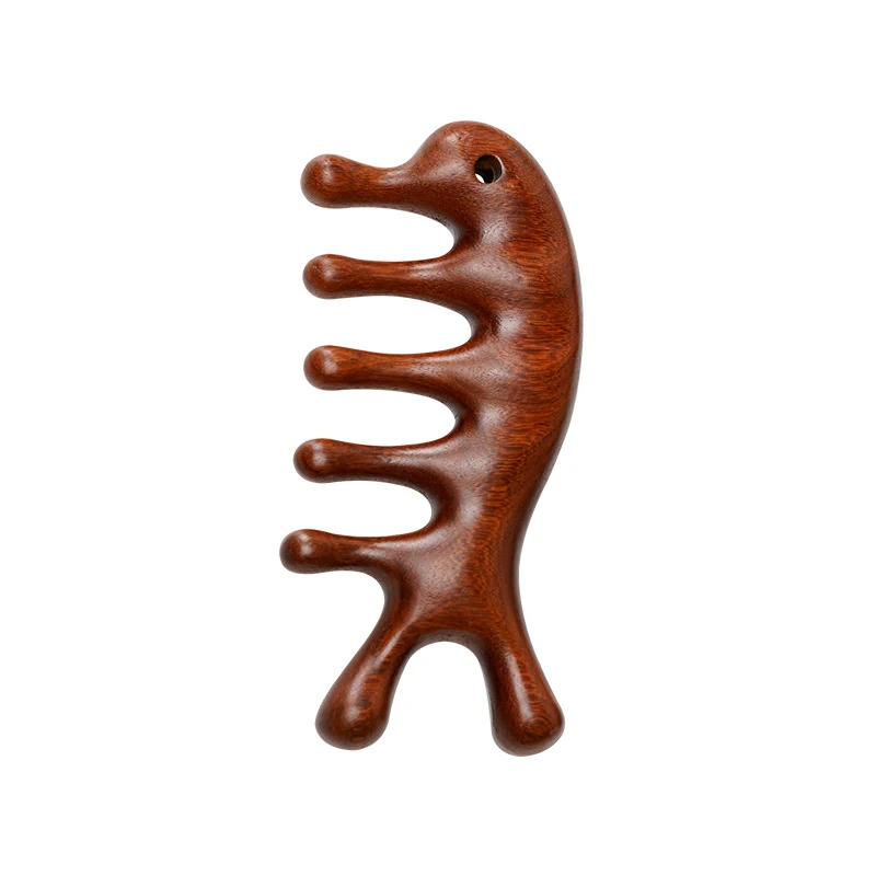 Description Picture 3 of itemNewest Sandalwood Hair Comb Anti-static Styling Tool Scalp Relax Acupoint Massager Facial Massage Portable Wooden Handle Comb