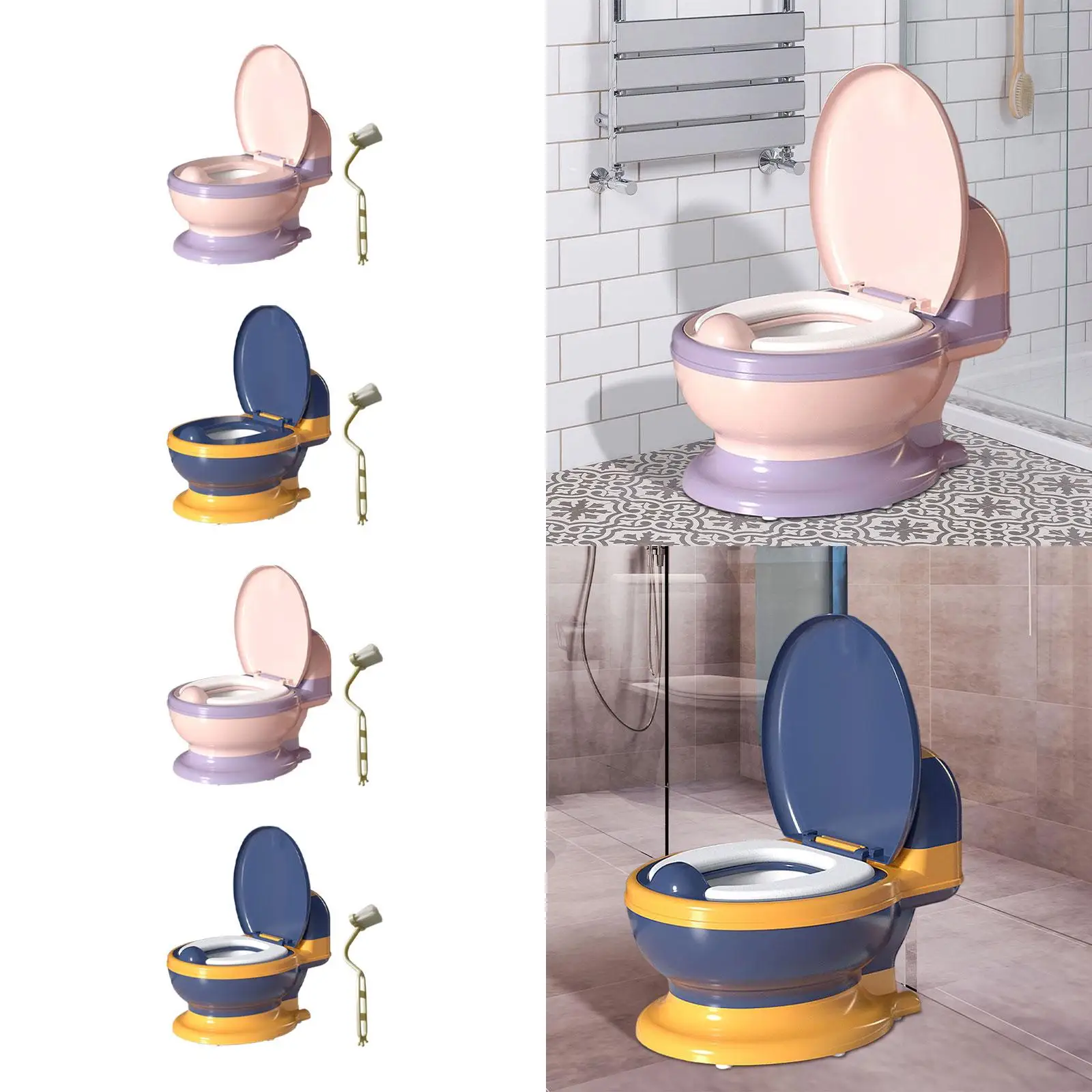 Baby Potty Toilet Comfortable with Spilling Guard Potty Kids Babies 4