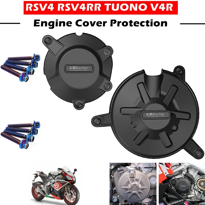 Motorcycles Engine Cover Protection Case For Aprilia RSV4 RSV4RR TUONO V4R GB Racing