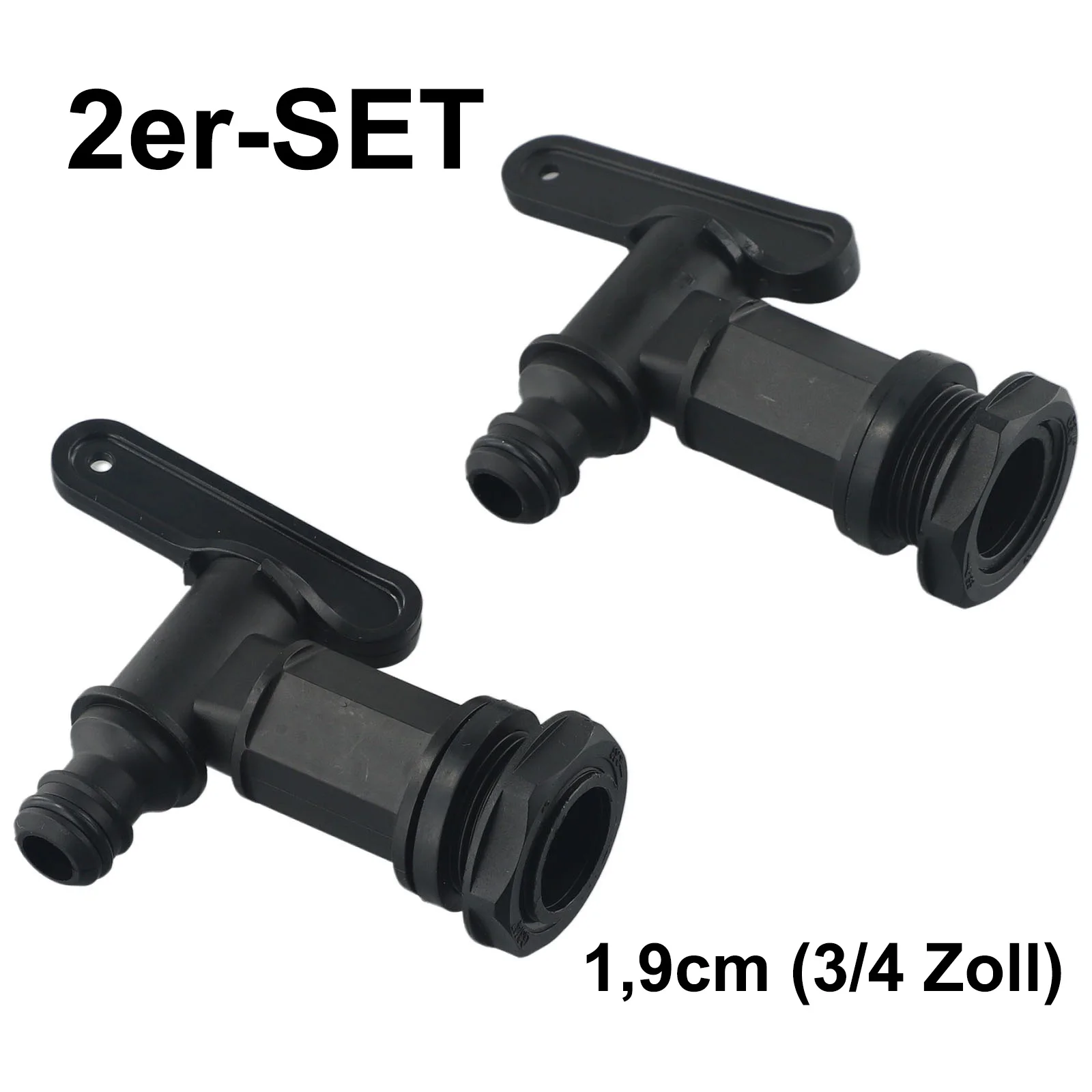 

New Practical Water Butt Tap Outdoor Living Replacement Water Storage Watering Equipment 3/4 Inch Thread Black