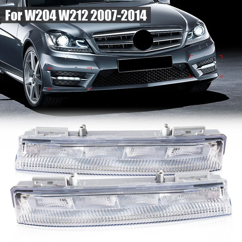 

Left Side Front DRL Daytime Running Lights Fog Light Lamp for Mercedes-Benz W204 W212 C250 C280 C350 E350 2007-2014