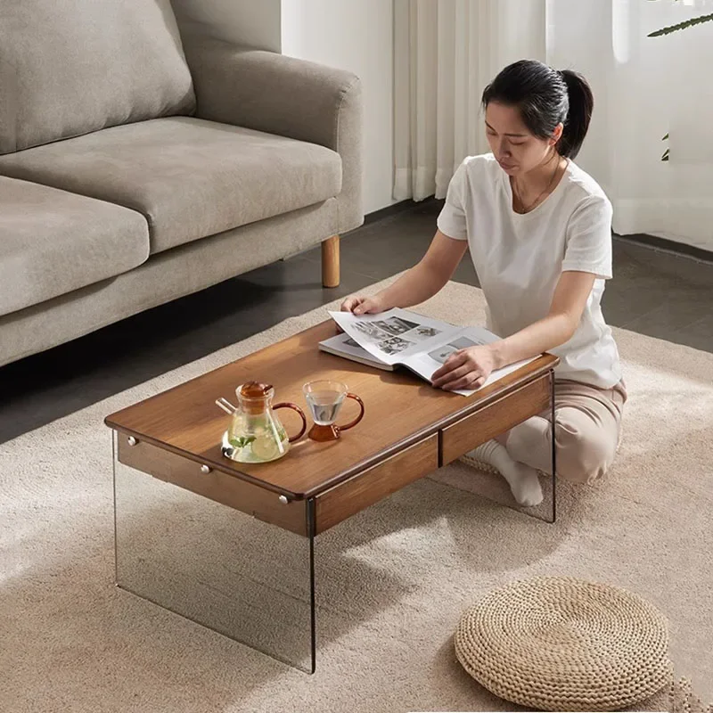Modern Rattan Coffee Table Bedroom Cute Nordic Designer Outdoor Tea Table Writing Breakfast Books Mesa Auxilia Balcony Furniture