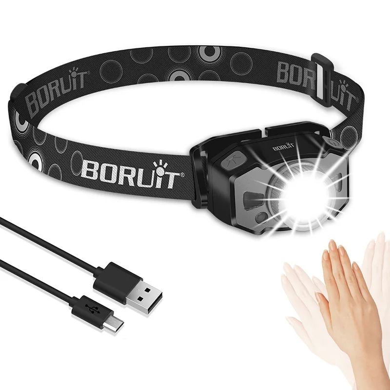 Zk50 B33 Sensore Di Movimento Led Mini Faro Xp-G2 3030 Luce Rossa Zoom Faro Usb Ricaricabile Torcia Da Pesca Torcia