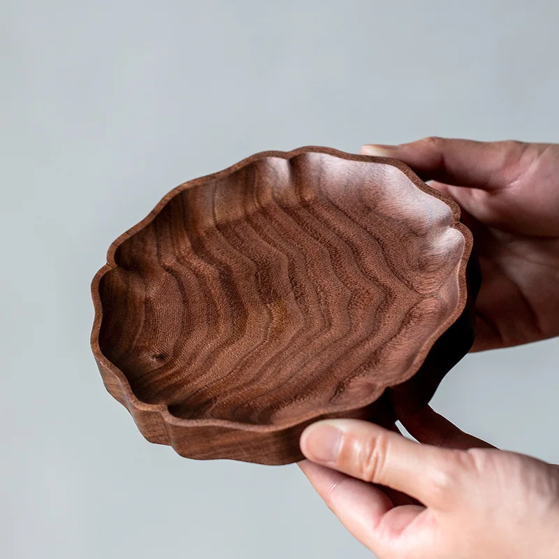

Walnut Solid Wood High Leg Pot Tray Household Tureen Teapot Tray Tea Cake Tray Chinese Kung Fu Tea Utensils Tea Table Tea Tray