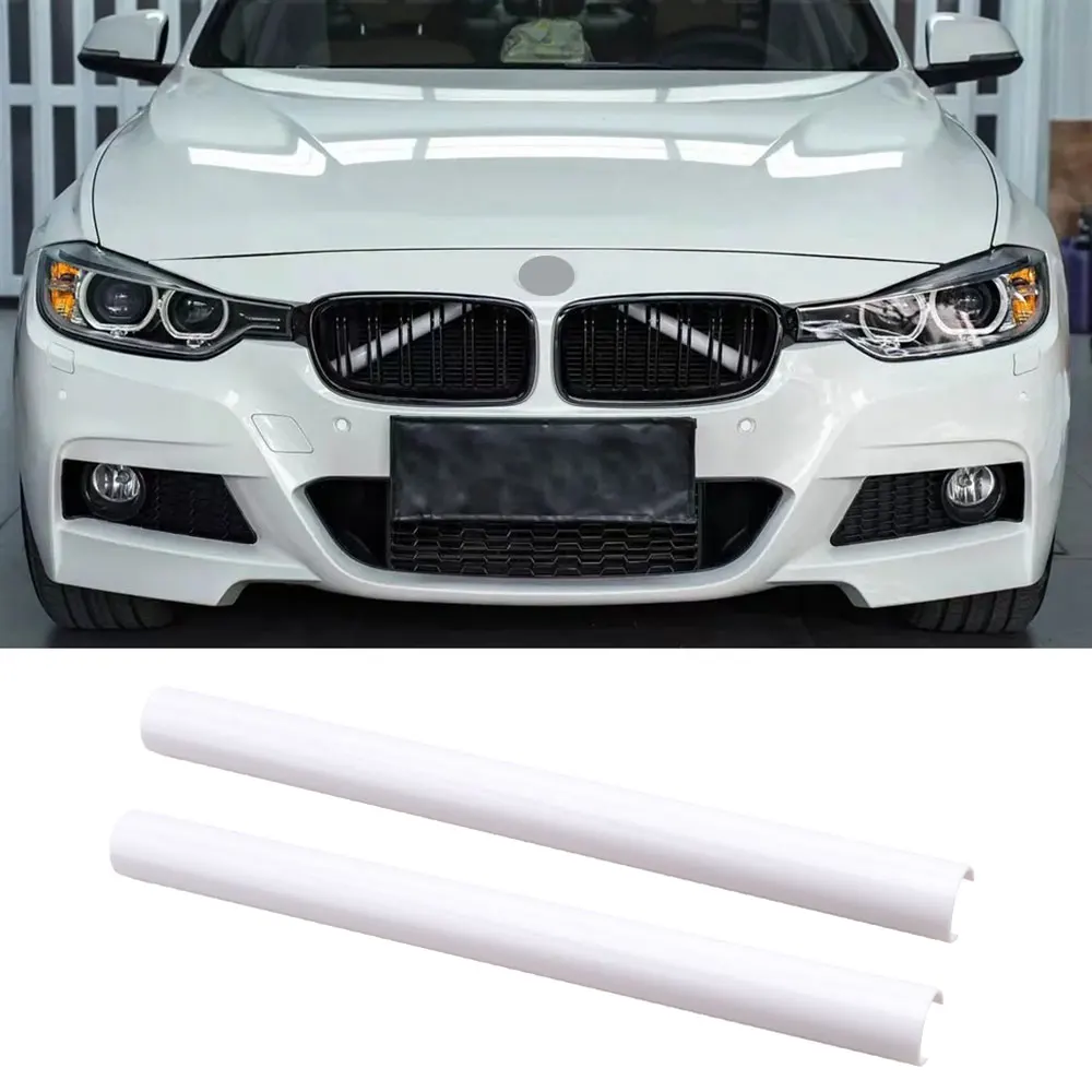 2 Inserti Per Griglia Anteriore BMW Serie 1 2 3 4 F30 F32 G20 Ecc - Strisce A V Blu In ABS, Facili Da Installare