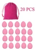 20pcs Finger Air Cushion Sponge Powder Puff Set with bags, Makeup Puff, For Liquid Foundation, Powder Foundation, Concealer 4