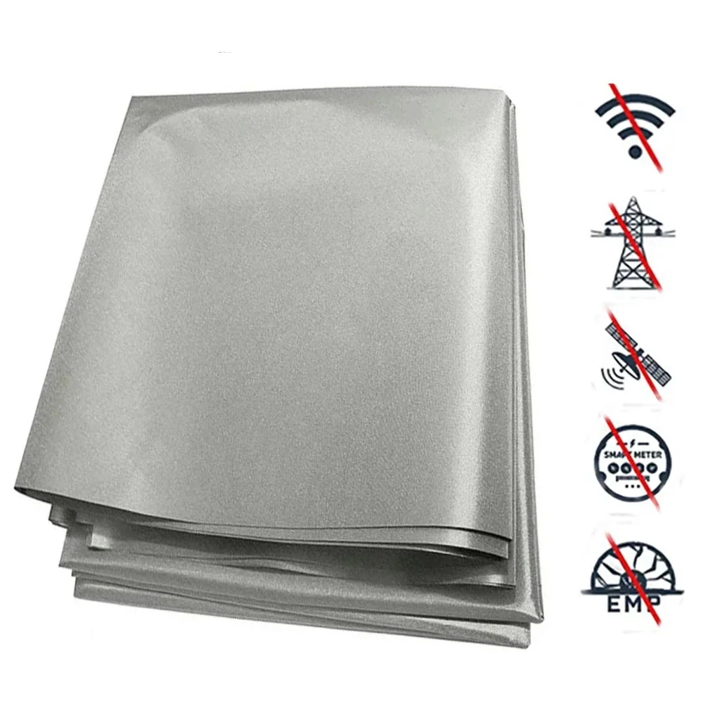 Faraday Fabric for High - Frequency Protection: Blocks 4G, 5G WIFI Signals, EMF/EMI Shielding Cloth, Great for DIY Wireless - 2