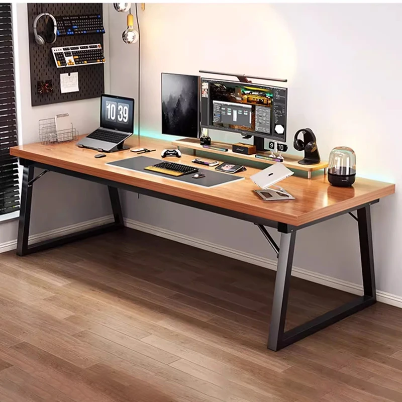 makeup computer work desk modern bench black gadget supplies work desk table wooden escritorio gaming working equipment zt50wd Supplies Black Computer Desks Reception Standing Metal Luxury Gaming Desk Executive Study Mesa De Computador Modern Furniture