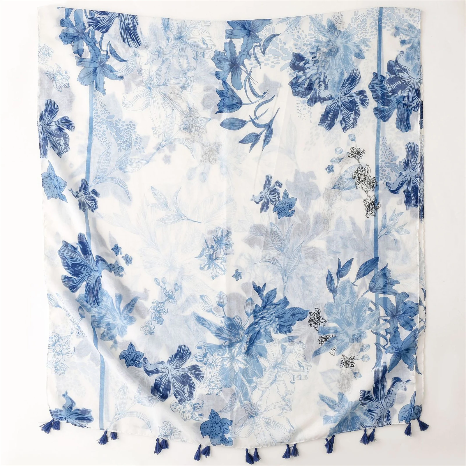 Fashion Print Tassels Shawls The Four Seasons Muslim Headscarf, 180 * 85cm Windproof Beach Towel, Female New Style Warm Bandanna