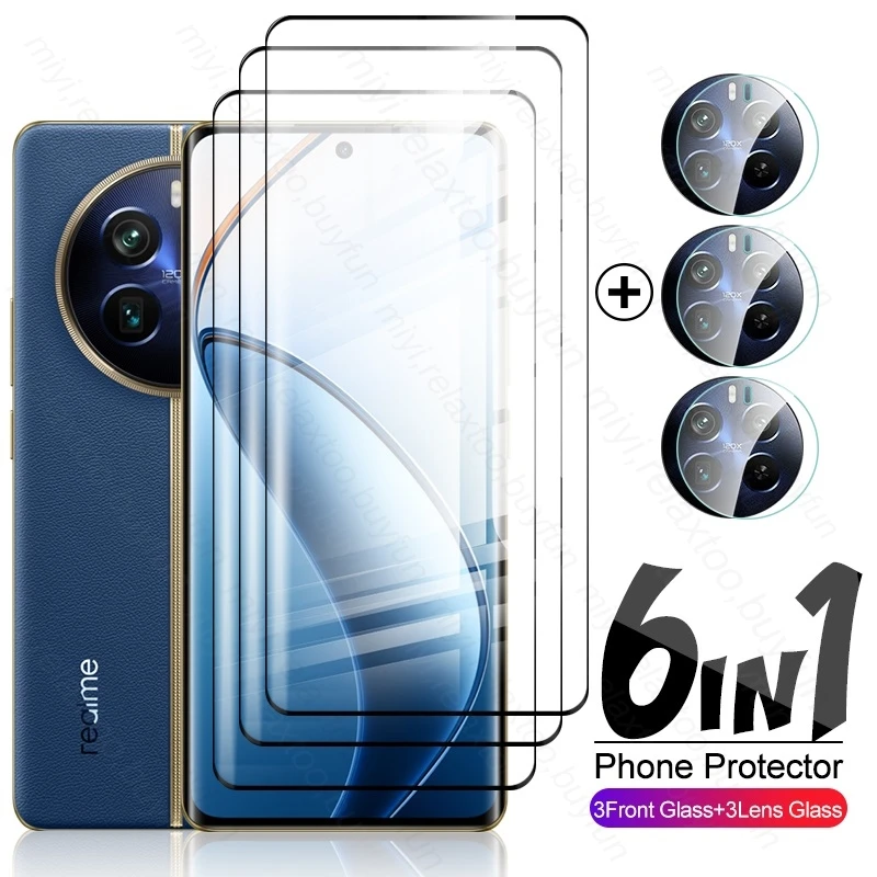 

Стекло Realmi 12 Pro Plus 6 в 1, Защитное стекло для Realme 12 Pro + зеркальная защита для объектива камеры Realme12 ProPlus Realme12pro +