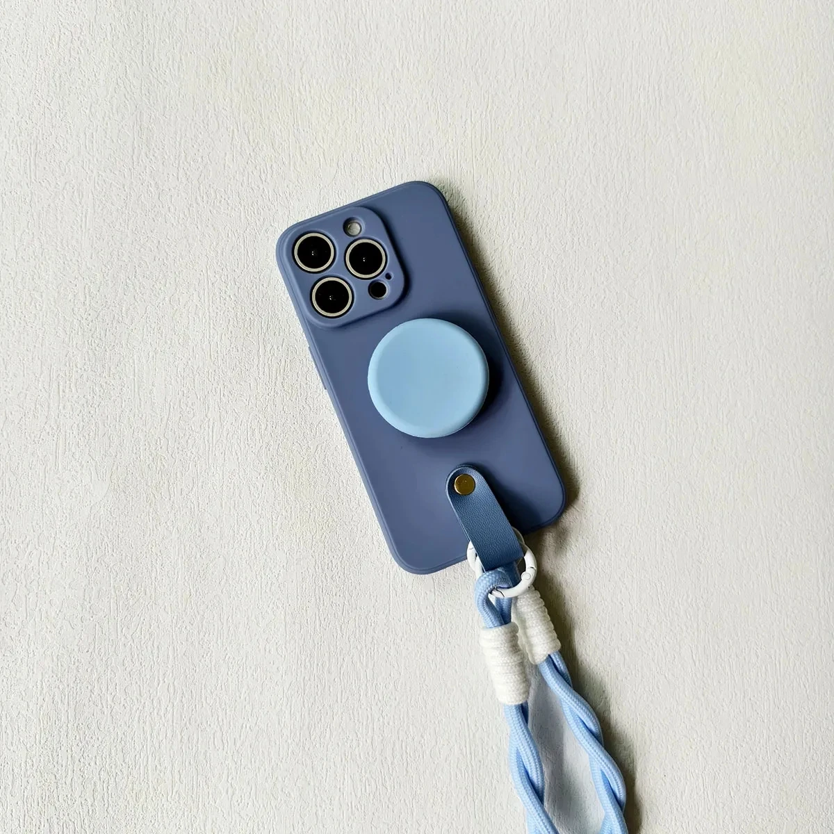Silicone Phone Case with Lanyard Wrist Strap and Stand Feature