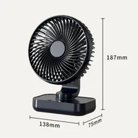 Ventilateur de Table Portable type-c Rechargeable 4 vitesses bureau USB ventilateur de refroidissement sans fil oscillant ventilateur mural suspendu 90 °   Degrés de réglage 5