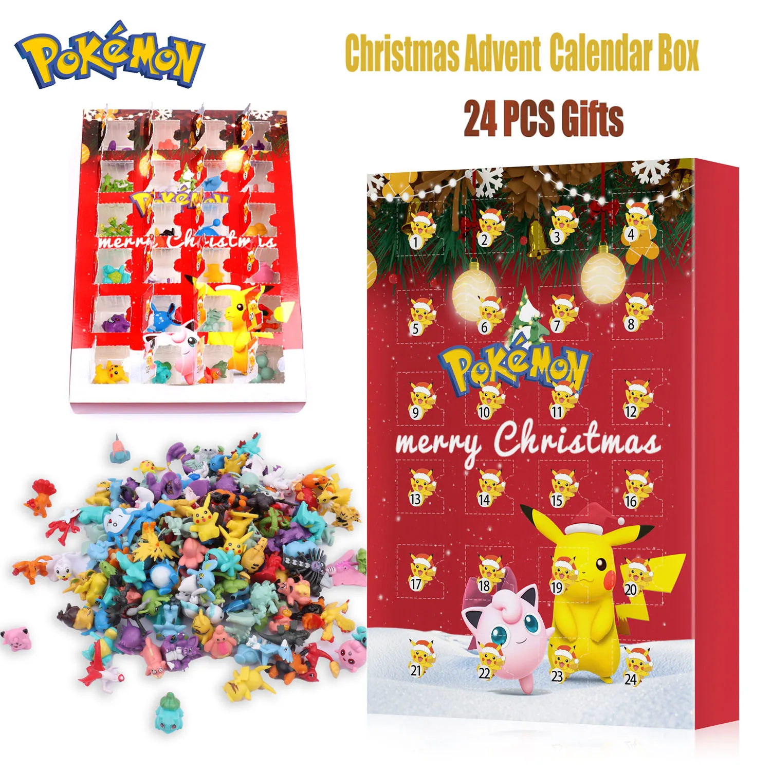 Pokemon Christmas Advent Calendar | Anime Christmas Advent Calendar - Anime  Pokemon - Aliexpress