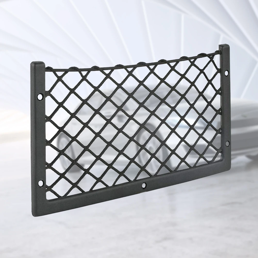 Framed Car Mesh Organizer Elastic Net Caravan Bus Vehicle Seat Back Organizer Storage Bag Pocket for Bus Camper SUV Vehicle RV