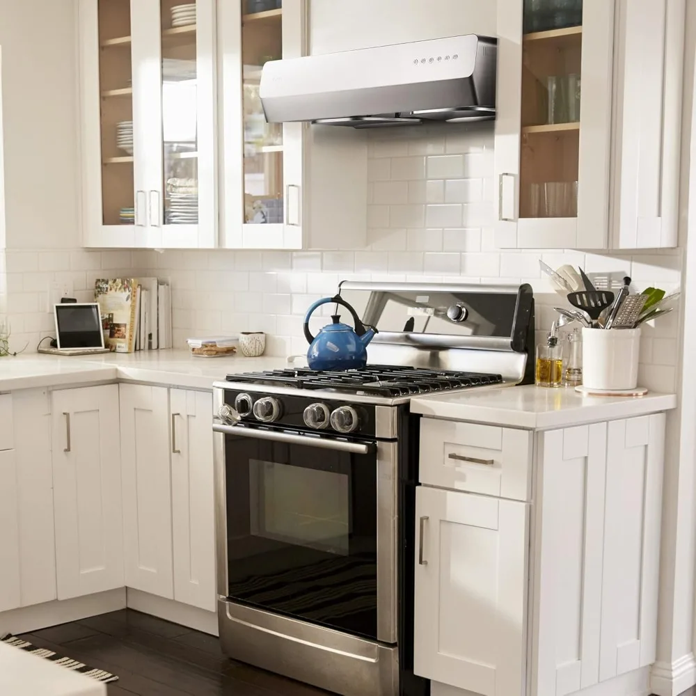 Pixie Air UQS3001 30” Stainless Steel Under Cabinet Range Hood, 800 EQUIV. CFM Kitchen Over Stove Exhaust Vent 6