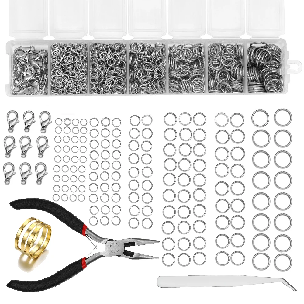 

1350pcs Open Jump Rings Jewelry Pilers Lobster Clasps Connectors Findings for DIY Earrings Jewelry Making Accessories