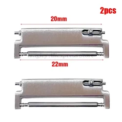 Versatile Quick Release Watch Strap Adapter with Adjustable Sizing and Connectors (Silver - 20mm to 22mm)