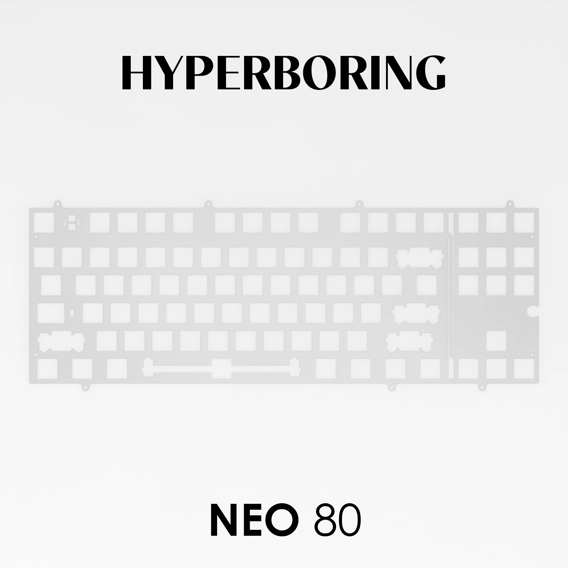 キーボード Neo 80 Champagne Tri-mode PCB POM Plate WK / Anodized Black / Anodized Black Bottom / Stone-washed