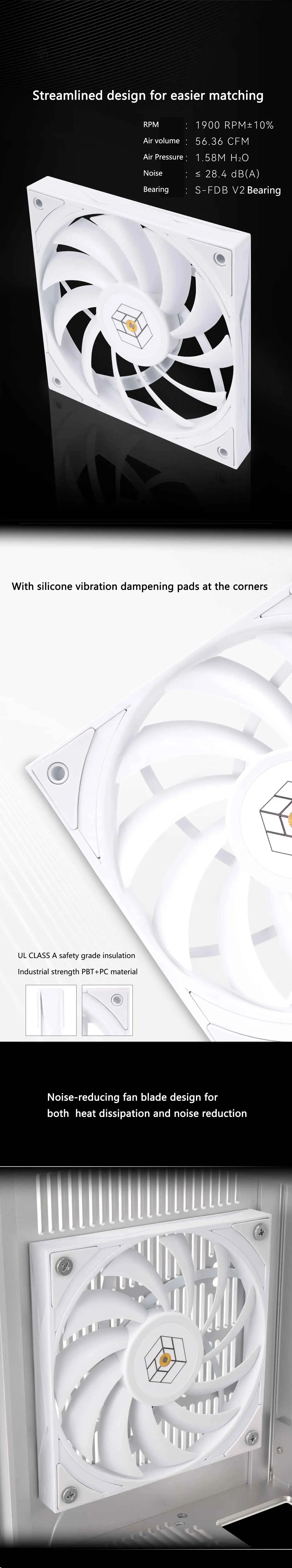 TL-H12015 120x120x15mm Computer case cooling fan，3Phase 6 Pole Motor/S-FDB V2 be