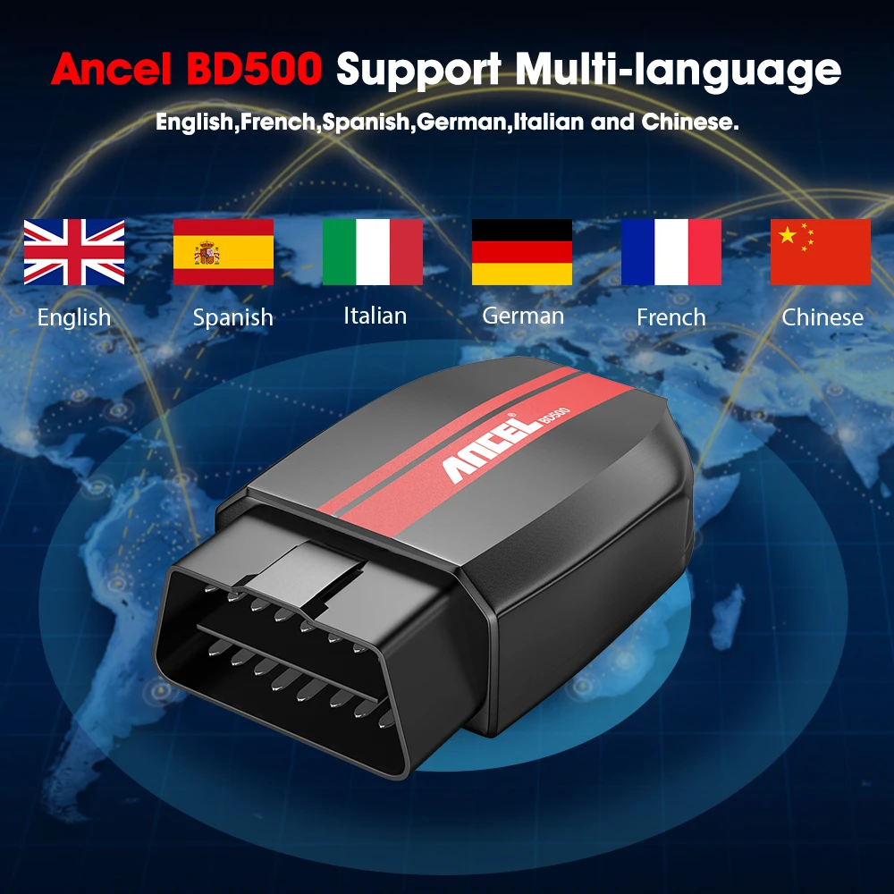 ANCEL BD500 obd2 Bluetooth 5.0 Scanner All System Car Code Reader with EPB /Throttle Learning for VW Audi Service Seat Skoda 6