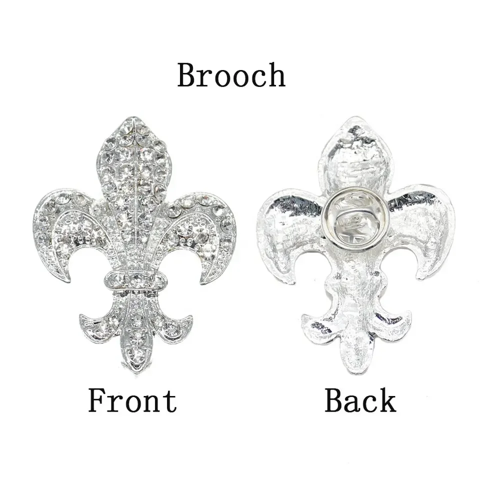 

French Fleur de Lis Lily Flower Designer Pin Brooch Fashion Jewelry