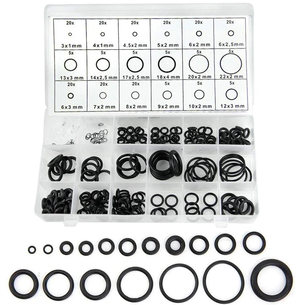 Description Picture 2 of itemO-Ring Assortment Kit Set Nitrile Rubber High Pressure O-Rings NBR Sealing Kit for Plumbing Automotive and Faucet Repair O-Rings