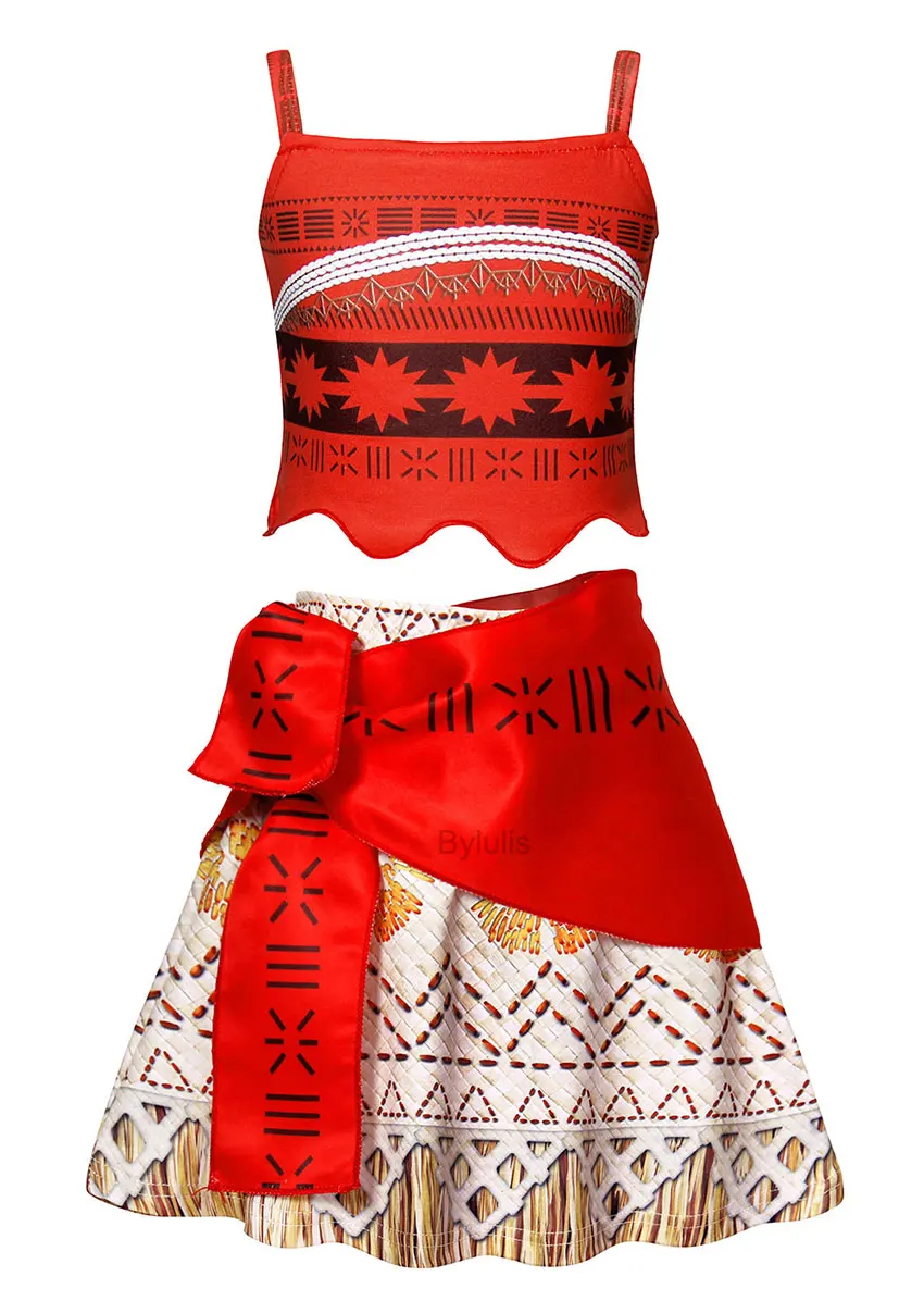 Baby Child Movie Moana Costume Toddler Little Girls Vaiana Moana Cosplay Kid Halloween Costume Christmas Birthday Clothes Outfit