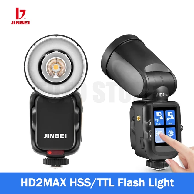 JINBEI HD2MAX Flash Light TTL HSS Speedlite With Touch Screen Universal for Canon Nikon Sony Fuji Olympus Pentax Panasonic