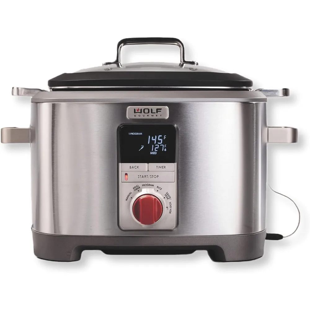 Wolf Gourmet Programmable 6-in-1 Multi Cooker with Temperature Probe, 7 qrt, Slow Cook, Rice, Sauté, Sear 2