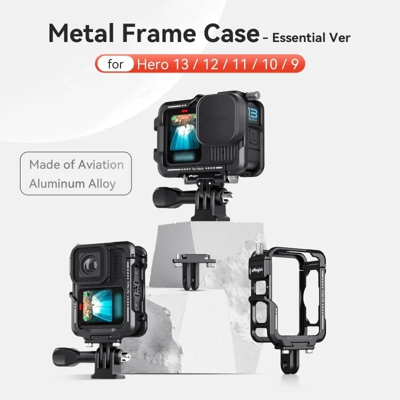Description Picture 2 of itemAluminum Alloy Housing Cage Protective Frame Case Metal Rabbit Cage for GoPro Hero 13 12 11 10 9 Camera Cage Rig Accessories