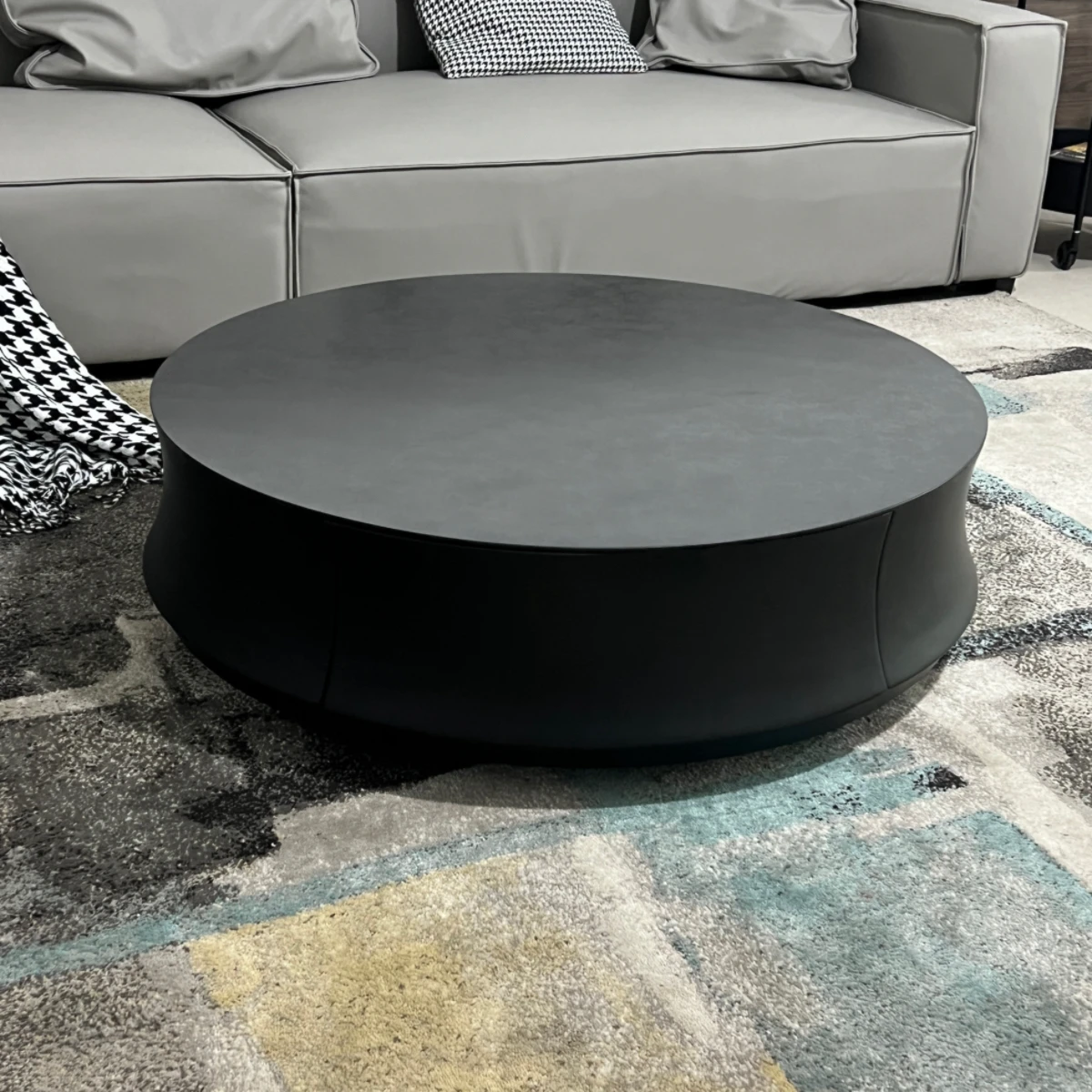 Irregular Entryway Coffee Tables Round Black Unique Modern Side Table Makeup Designer Mesa Auxiliar Salon Living Room Furnitures