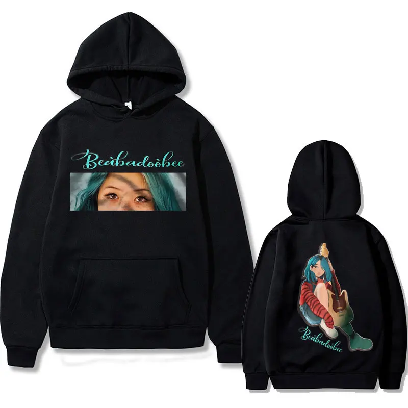 Singer Beabadoobee Double Sided Print Hoodie Men Women's Vintage Causal Pullover Sweatshirt Male Fashion Oversized Long Sleeve
