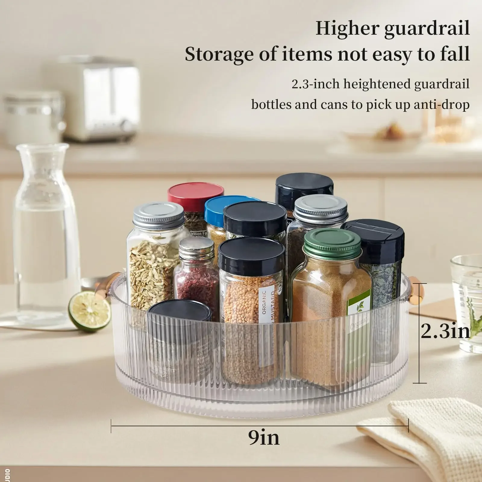 360 Rotating Lazy Susan Pantry Organizers and Storage Turntable Spice Rack for Kitchen Countertop Dining Table Pantry Cabinet
